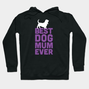 Best Basset Hound Dog Mum Ever - Purple Dog Lover Gift Hoodie